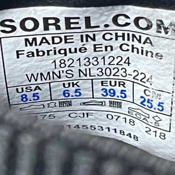 Sorel Joan of Arctic Chelsea Wedge Ankle Boot Camel Brown White Sz 8.5 - Picture 10 of 10